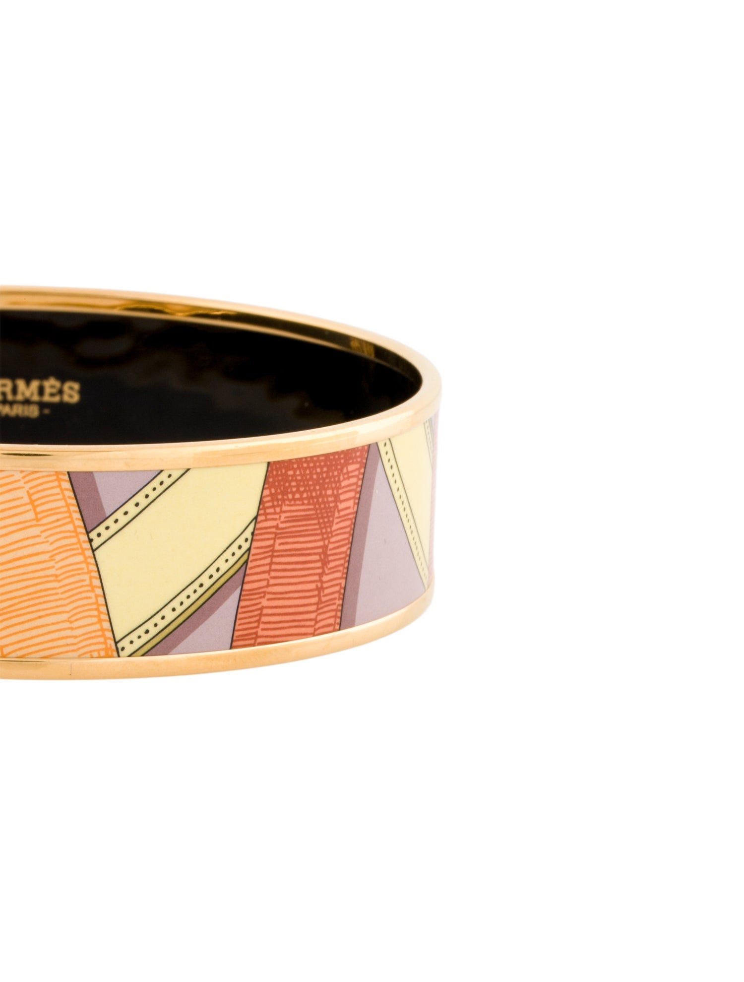 Hermès Enamel Wide Bangle Bracelet